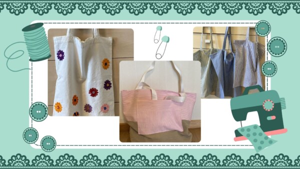 Foto av handlenett laget på sykurs.