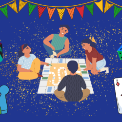 Illustrasjonsbilde av folk som spiller brettspill.