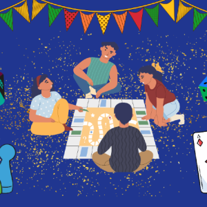 Illustrasjonsbilde av folk som spiller brettspill.