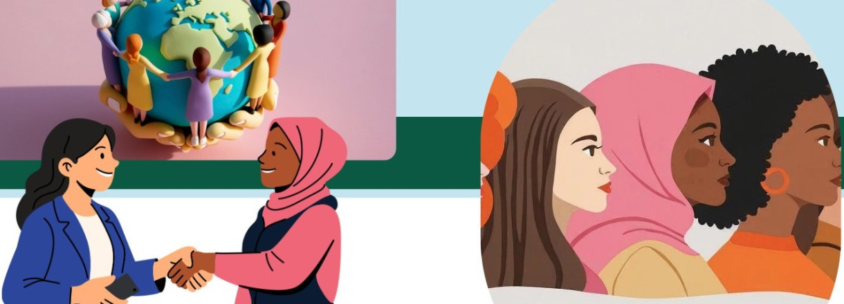 Illustrasjon av kvinner av ulik nasjonalitet