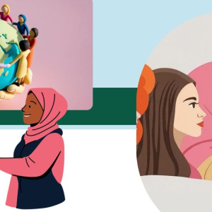 Illustrasjon av kvinner av ulik nasjonalitet