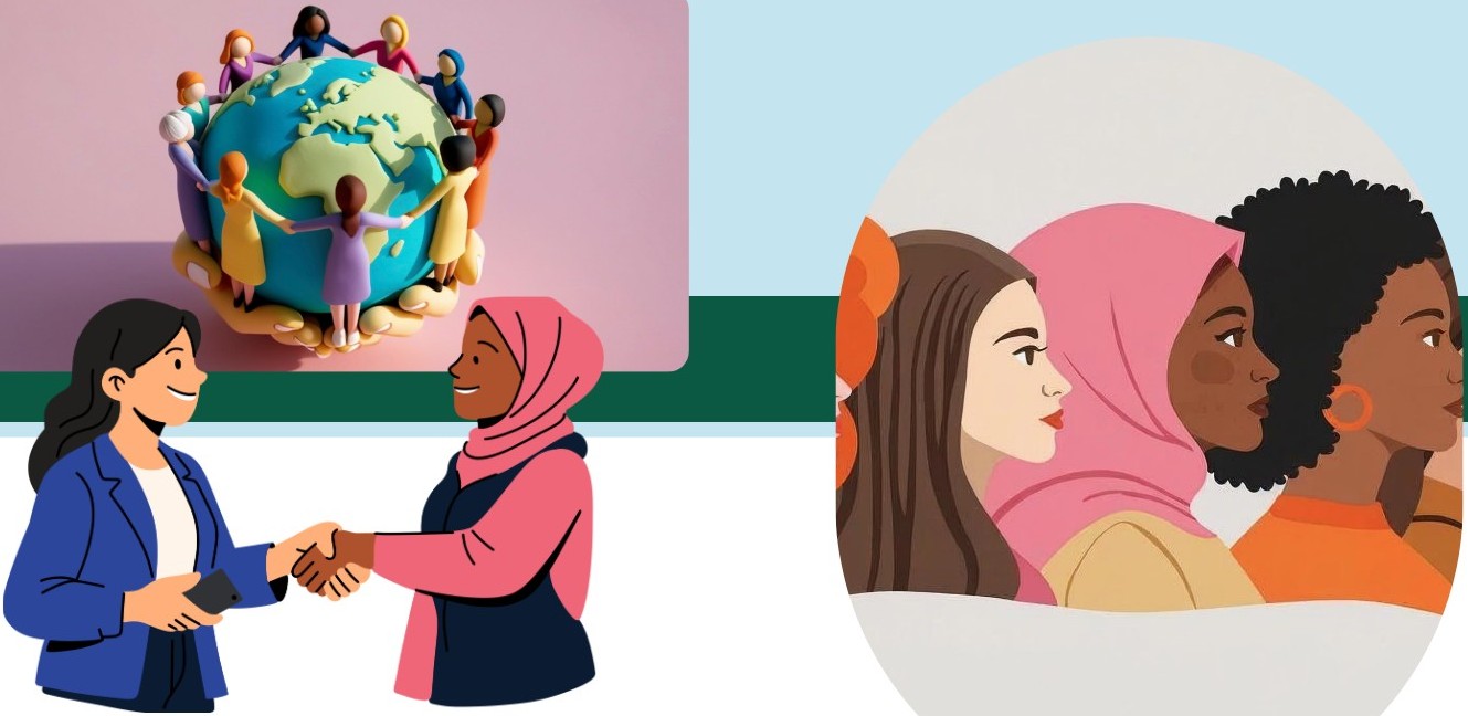 Illustrasjon av kvinner av ulik nasjonalitet