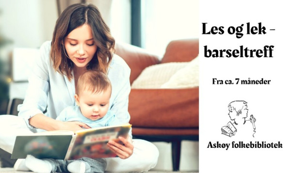 Foto av mor som leser for baby.