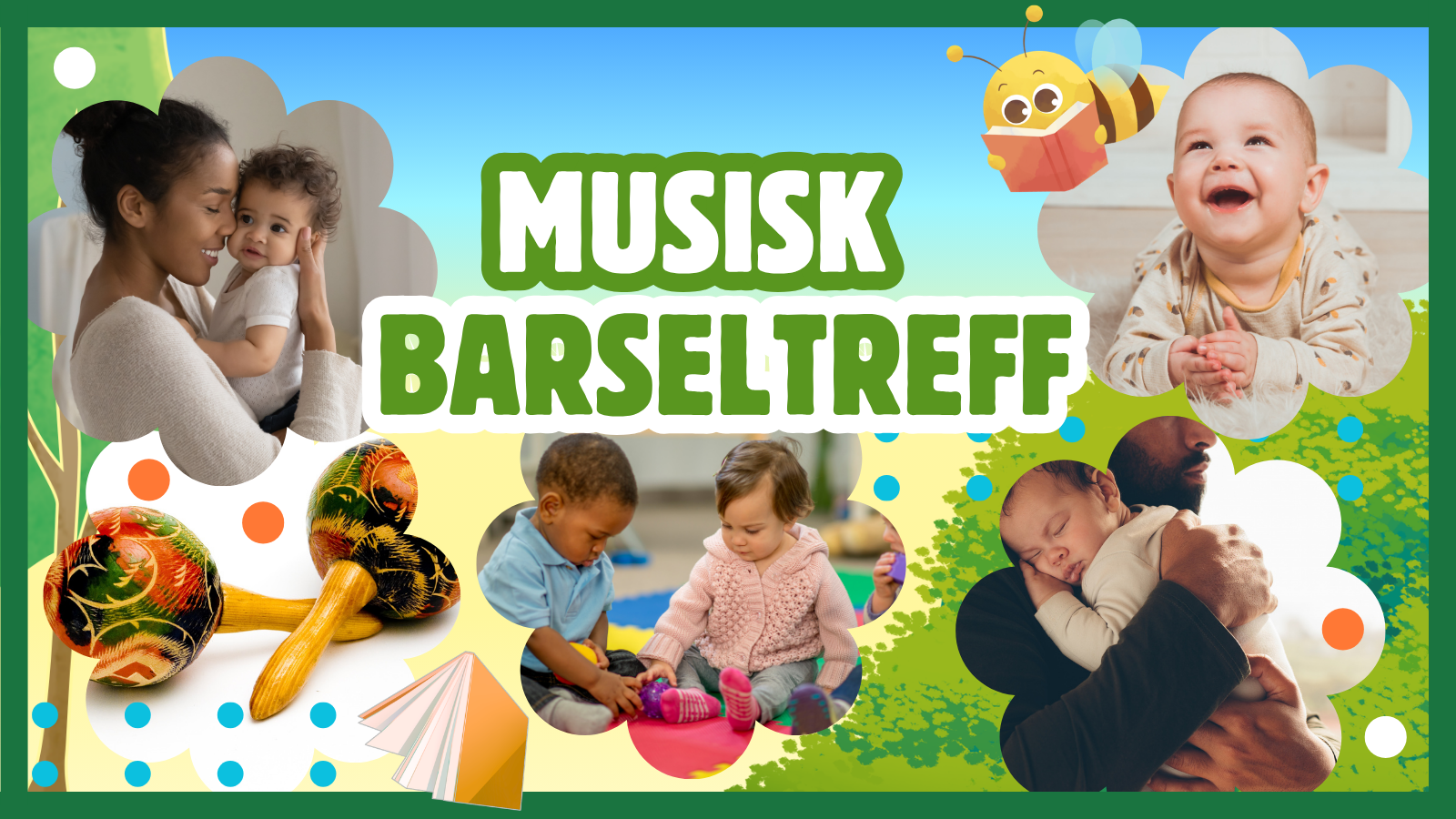 Fotocollage av foreldre og babyer.